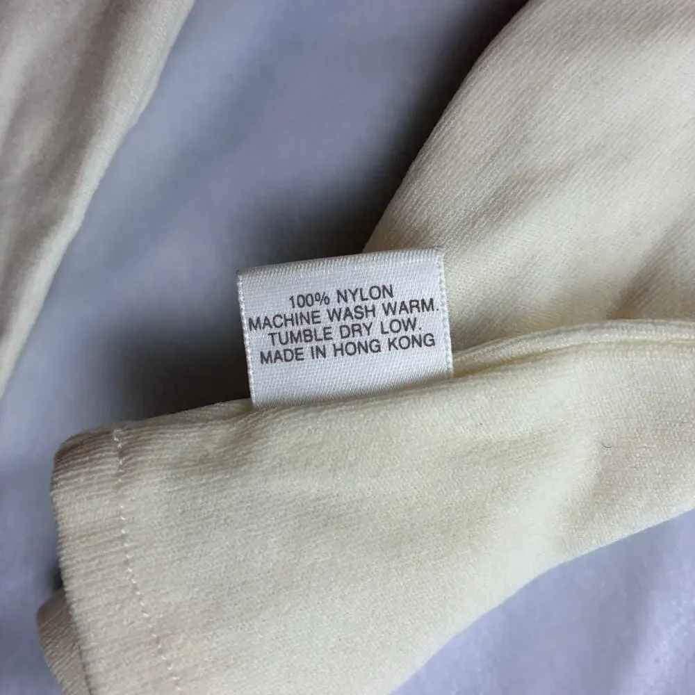 Vintage Jockey For Her 100% Nylon Ivory Cream Gloves Small Classic Layer READ
